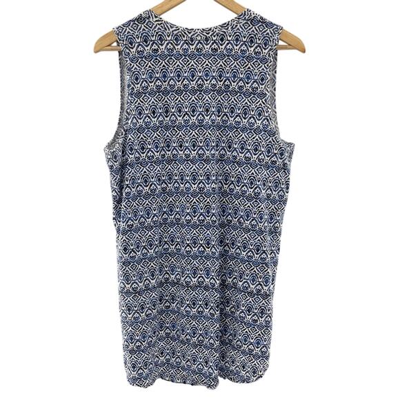 Anthropologie T.la Blue Breezy Tunic Sleeveless Hi-lo Hem Cotton Tank Top Size L - Picture 8 of 11
